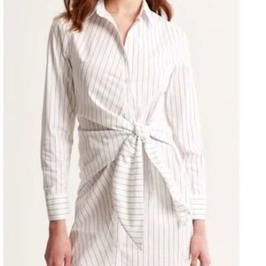 NWT Abercrombie & Fitch Long Sleeve Wrap Shirt Dress